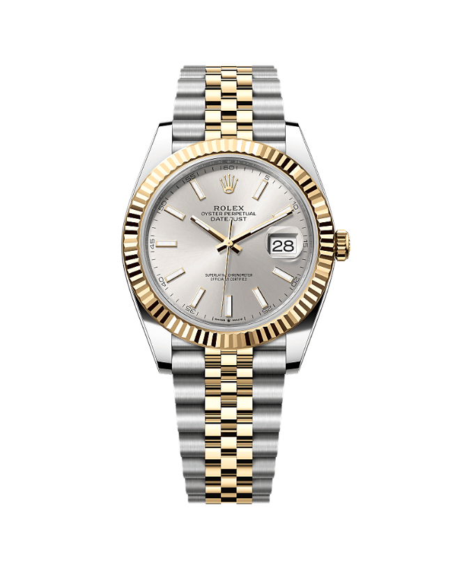 Rolex Date just m126333-0002     Oystersteel and Yellow-Gold Silver-Dial Jubilee 41mm