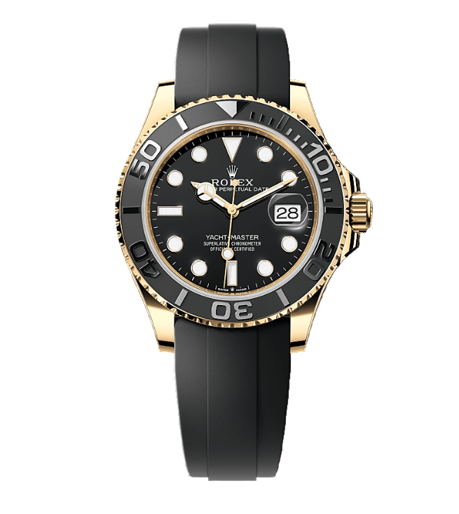 Rolex Yacht-Master      m2266580-001 Yellow-Gold Black-dial Black-bazel 42mm