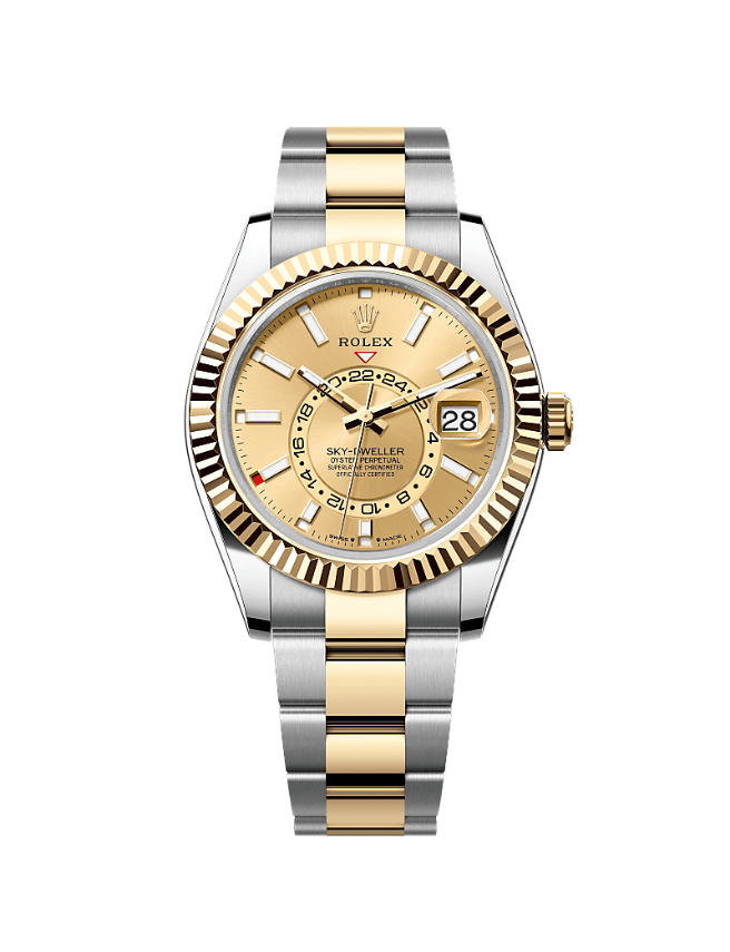 Rolex Sky-Dweller M336933 Oystersteel and yellow gold Gold dial 40mm