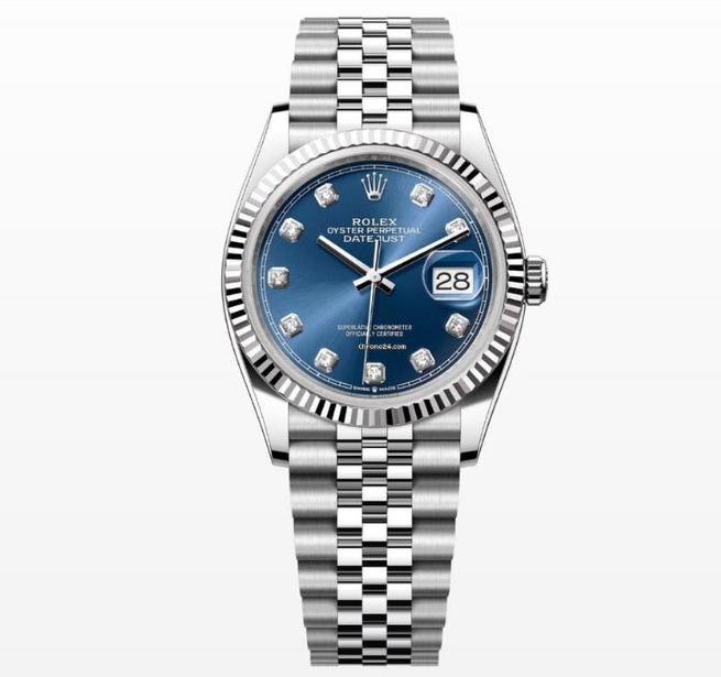 Rolex Datejust Diamond Blue-Dial Jubilee 36mm