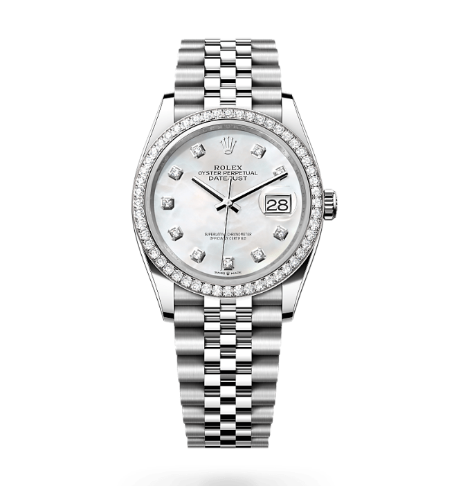 Rolex Datejust       M126284RBR-0011 White-Dimaond-Dial Diamonds-Bazel 36mm